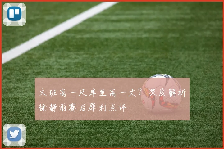 文班高一尺库里高一丈？深度解析徐静雨赛后犀利点评